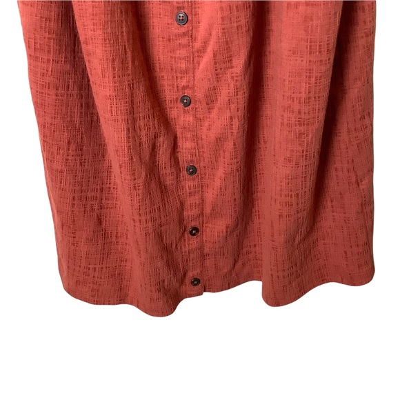 Madewell Texture & Thread Off-the-Shoulder Dress Rust Color Size Large - Picture 7 of 11